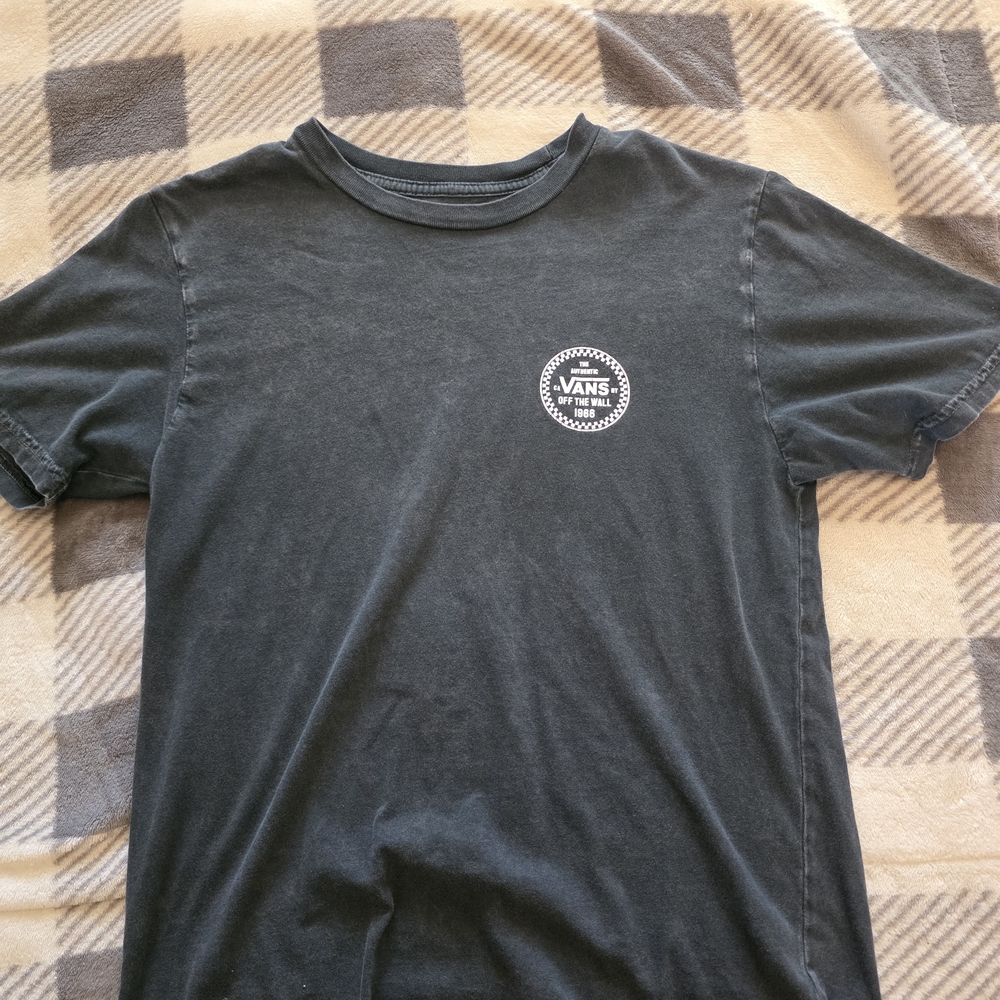 Vans Black Short Sleeve Tee with White Chest Badge